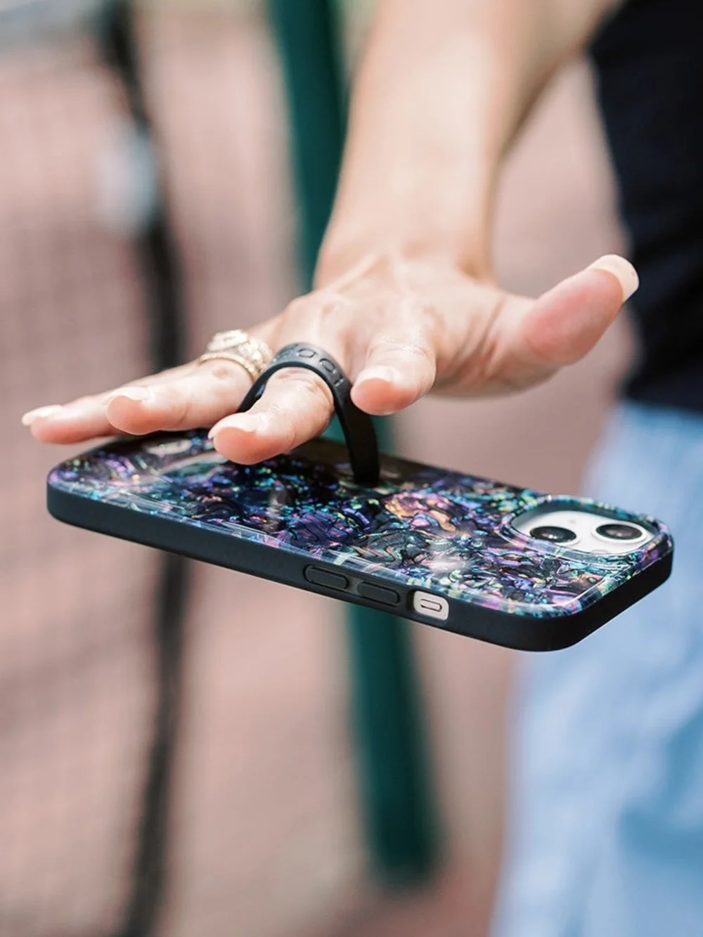 Loopy Abalone Phone Case with Loop and Case Ambidextrous Samsung Galaxy 22S